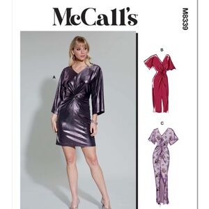 M8339 McCall's M8339 Women's Knit Dress 4-12